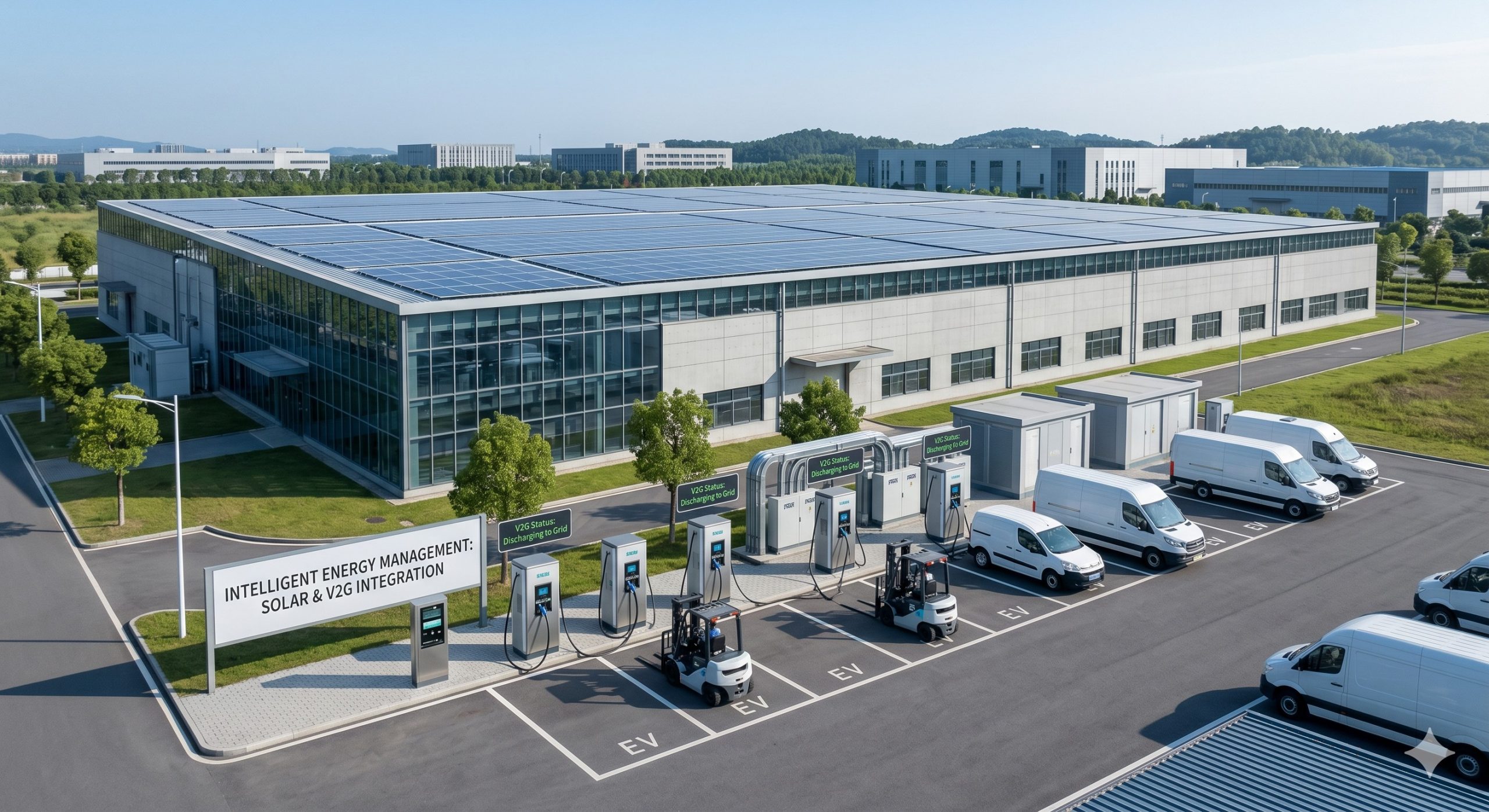 Buy V2G Charger | Bidirectional 25kW DC Charger for Fleets & C&I Parks scenario 1