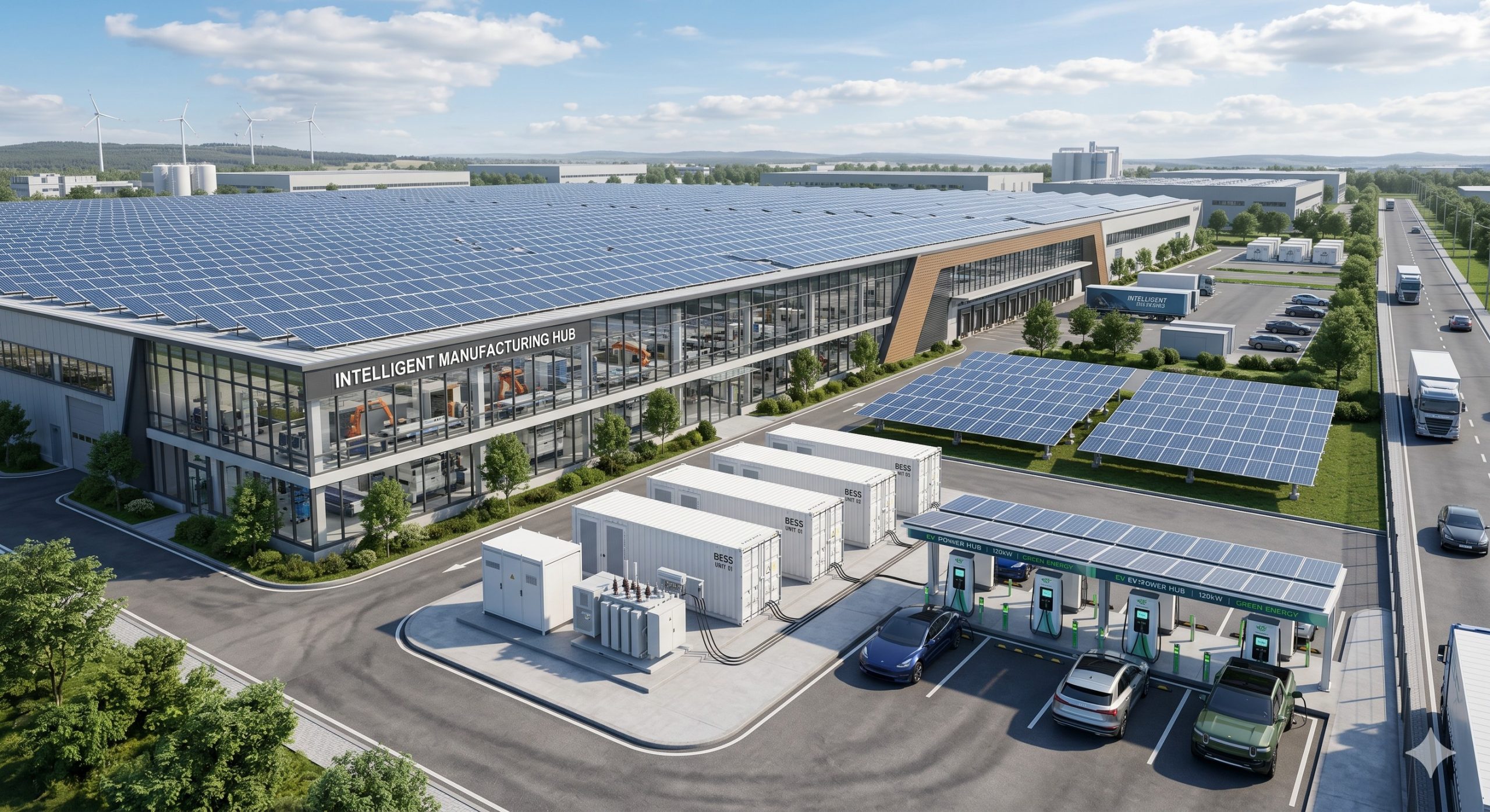 Buy PV-Storage-EV Charging Station | All-in-One C&I Energy Storage System scenario 1