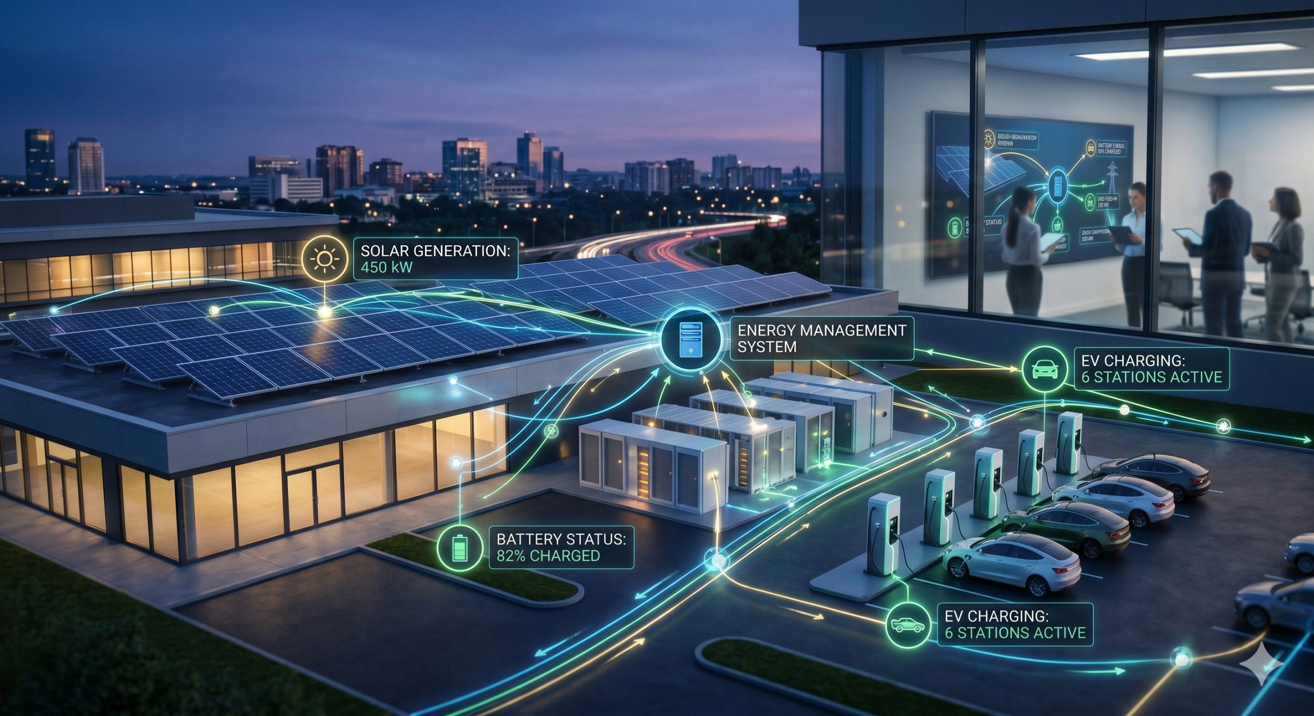 Global Supplier of Battery Connector ESS | Turnkey PV-Storage-Charging Solutions for C&I Hubs scenario 2