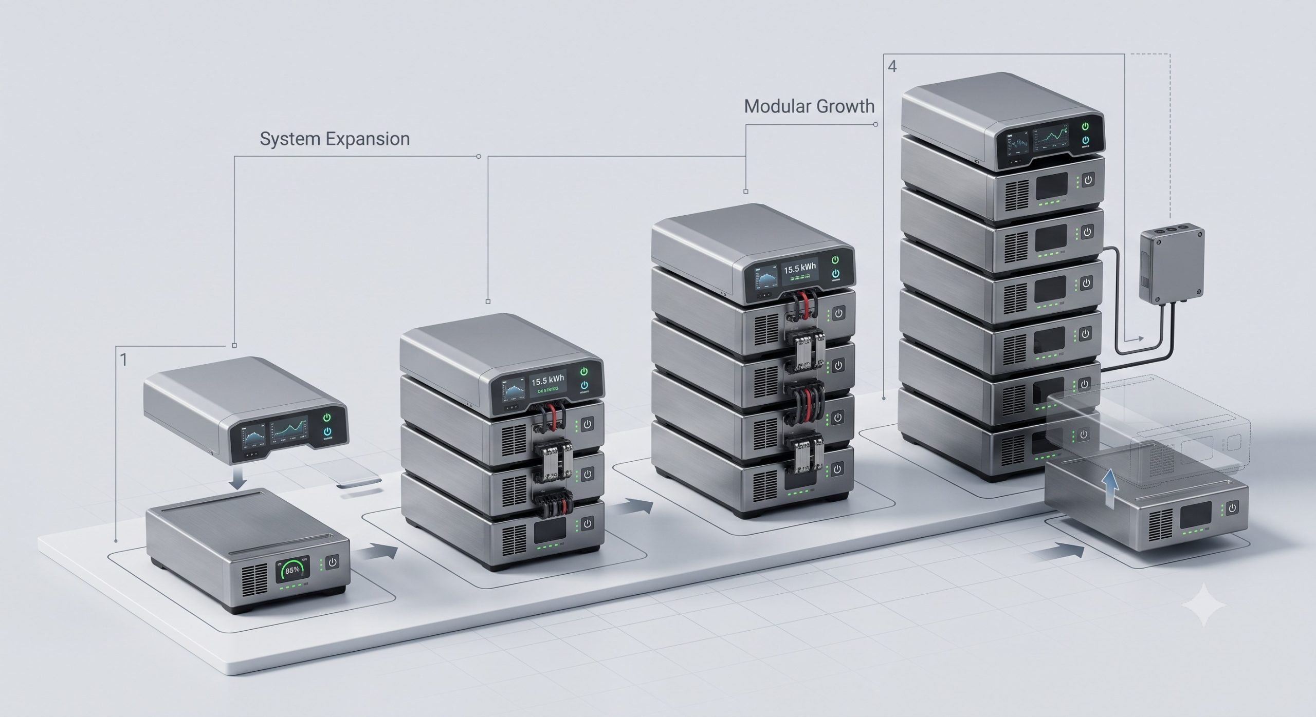 Wholesale Supply: Stackable Home Lithium Battery Price | 51.2V 100Ah 5kWh Modular Rack | Global Delivery - Image 3