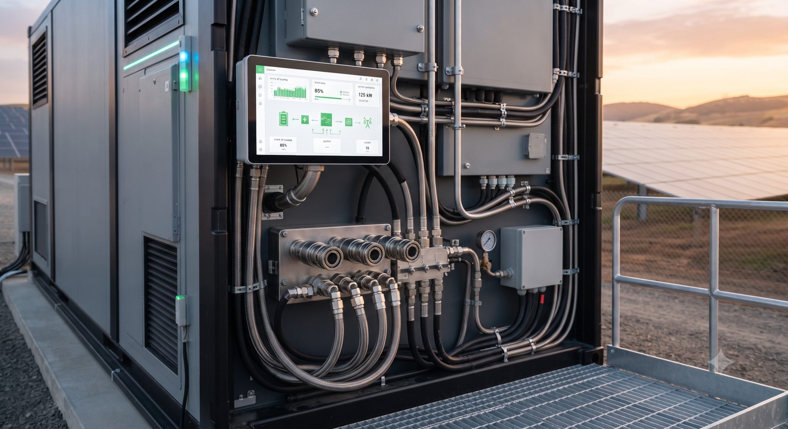 MWh-Scale Liquid Cooled Storage Capabilities Blueprint: Utility-scale BESS dimensional drawings details