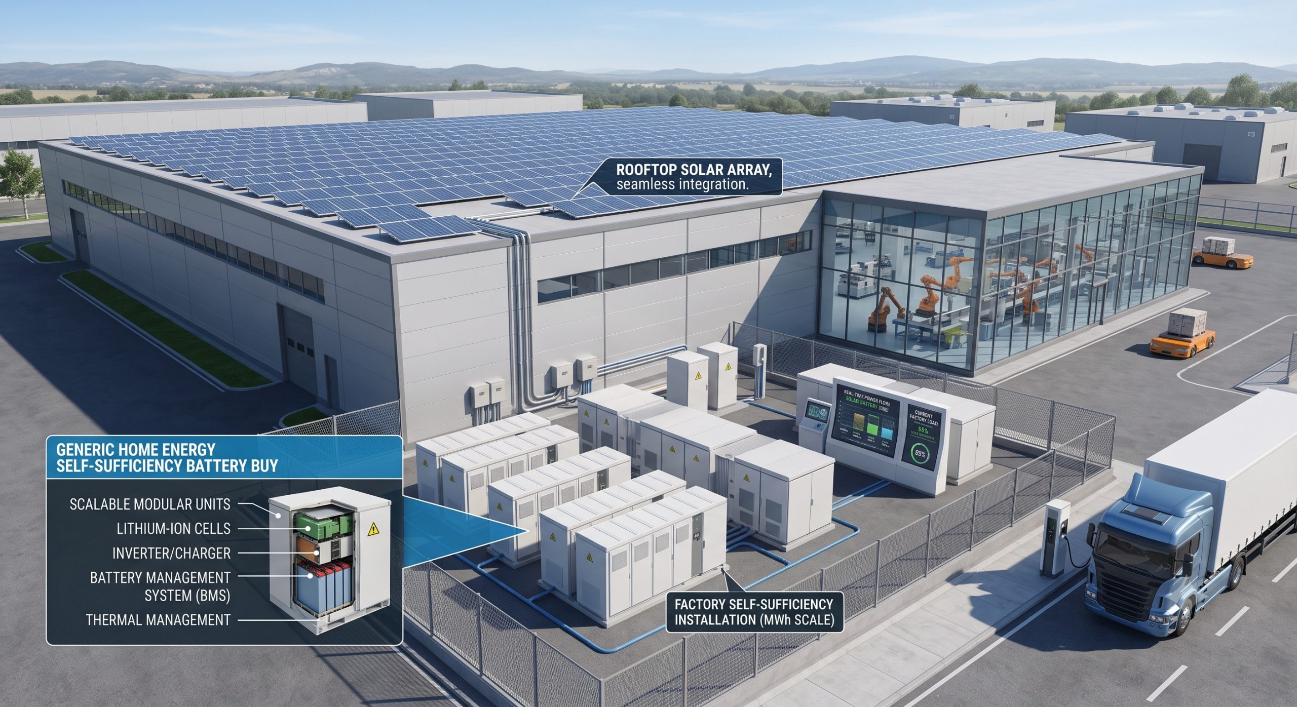 Ready to Deploy: Home energy self-sufficiency battery buy Commercial Battery ESS | 10-Year Warranty & Local O&M scenario 1