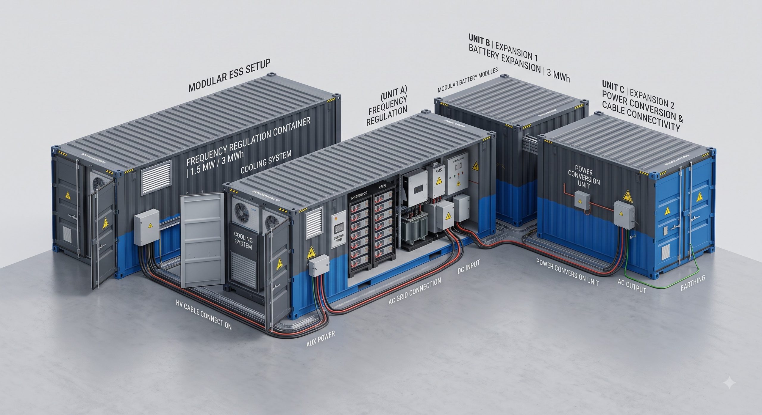 Smart Dispatch BESS Infrastructure: Frequency regulation container ESS buy | Active Cell Equalization - Image 3