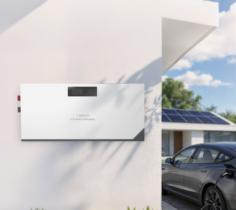 7.68kWh Ultra-Thin Wall-Mounted Home Energy Storage Battery
